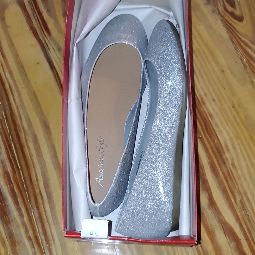 American eagle glitter ballet flats